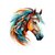 tête cheval amérindien transfert thermocollant impression dtf flex textile