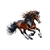 cheval marron noir galope transfert thermocollant impression dtf flex textile