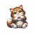 chat assis coeur transfert thermocollant impression dtf flex textile