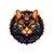 tête chat mandala transfert thermocollant impression dtf flex textile