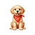 chiot labrador bandana transfert thermocollant impression dtf flex textile