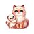 chat et chaton transfert thermocollant impression dtf flex textile