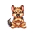 chien berger coeur pattes transfert thermocollant impression dtf flex textile