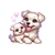 chien chiot coeurs transfert thermocollant impression dtf flex textile