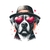 chien chapeau coeurs transfert thermocollant impression dtf flex textile
