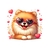chien spitz coeurs transfert thermocollant impression dtf flex textile