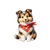 chiot shetland foulard transfert thermocollant impression dtf flex textile