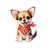 chiot chihuahua foulard transfert thermocollant impression dtf flex textile