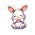 lapin coeur transfert thermocollant impression dtf flex textile