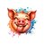 tête cochon grimace transfert thermocollant impression dtf flex textile