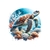 tortue mer océan corail transfert thermocollant impression dtf flex textile