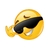 emoji lunettes transfert thermocollant impression dtf flex textile