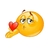 emoji envoie baiser transfert thermocollant impression dtf flex textile