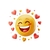 emoji coeurs transfert thermocollant impression dtf flex textile