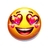 emoji yeux coeurs transfert thermocollant impression dtf flex textile