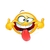 emoji grimace transfert thermocollant impression dtf flex textile