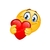 emoji amoureux transfert thermocollant impression dtf flex textile