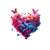 coeur fleurs papillons transfert thermocollant impression dtf flex textile