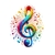 clé sol musique transfert thermocollant impression dtf flex textile
