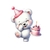 ourson gâteau anniversaire transfert thermocollant impression dtf flex textile