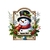 bonhomme neige cadre transfert thermocollant impression dtf flex textile