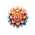 mandala fleur transfert thermocollant impression dtf flex textile