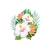 hibiscus blancs transfert thermocollant impression dtf flex textile