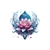 lotus rose bleu transfert thermocollant impression dtf flex textile