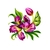 jolie fleur transfert thermocollant impression dtf flex textile