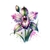 fleur orchidée transfert thermocollant impression dtf flex textile