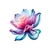 fleur lotus fumée transfert thermocollant impression dtf flex textile