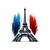 tour eiffel drapeau frnace transfert thermocollant impression dtf flex textile