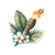 flambeau feuilles tropicales transfert thermocollant impression dtf flex textile
