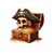 coffre trèsor crâne pirate transfert thermocollant impression dtf flex textile