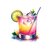 verre cocktail rose transfert thermocollant impression dtf flex textile