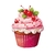 cupcake cerises transfert thermocollant impression dtf flex textile