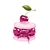 macaron cerise transfert thermocollant impression dtf flex textile