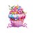 cupcake bonbons transfert thermocollant impression dtf flex textile