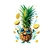 ananas morceaux transfert thermocollant impression dtf flex textile