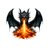 dragon élément feu transfert thermocollant impression dtf flex textile