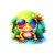 grenouille lunettes transfert thermocollant impression dtf flex textile
