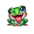 grenouille clin d'oeil transfert thermocollant impression dtf flex textile