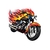 moto flammes transfert thermocollant impression dtf flex textile