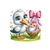 cigogne fille transfert thermocollant impression dtf flex textile