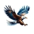 magnifique aigle transfert thermocollant impression dtf flex textile