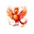 oiseau feu transfert thermocollant impression dtf flex textile