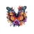 joli papillon fleurs transfert thermocollant impression dtf flex textile
