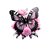 papillon pivoines transfert thermocollant impression dtf flex textile