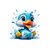 canard joue eau transfert thermocollant impression dtf flex textile