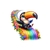 toucan arc en ciel transfert thermocollant impression dtf flex textile